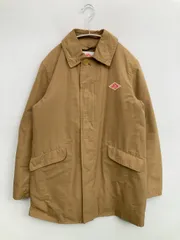 DANTON ダントン ステンカラーコート ベージュ ナイロン 無地 ワンポイント ブランドロゴ ミドル丈 フードなし