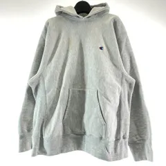 【中古】80s champion reverse weave Hoodie 目あり サイズXL グレー チャンピオン[17]
