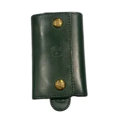 イルビゾンテ IL BISONTE キーケース クリップ レザー 緑 グリーン ■WGA