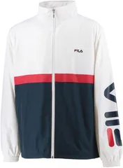 フィラ FILA ウィンドジャケット ウェア アウター 上着 ウインドブレーカー ジャージ メンズ レディース 裏起毛 防寒 フルジップ ロゴ トレーニング デイリー 普段着  FU25FP805 WT0 ホワイト