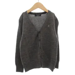 コムサデモードフィユ COMME CA DU MODE FILLE カーディガン ニット 長袖 ウール ロゴ刺繍 130 グレー /GV