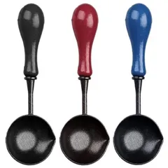 黒+赤+青 スプーン 3個セット 溶解ツール シーリングスタンプ用 レトロな スシールスタンプ封筒 DIY (黒+赤+青)