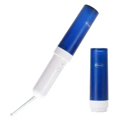 D★Viaes（ビアエス）【正規品】充電式 携帯おしり洗浄器【水圧強い ストロングモード搭載】（USBケーブル、予備ノズル、専用ポーチ） 電源不要 簡易 シャワー ウォッシュ トイレ ハンディ ポータブル (c.ブルー/ジョイントなし) a401e1f0