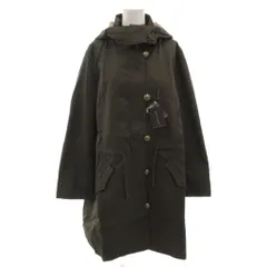 グリーンノート gree*n[nout]  タグ付き フーデットコート 19 カーキ メタルボタン ひざ丈 大きいサイズ /FF