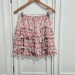 アクシーズファム フラワー ティアード シフォンスカート