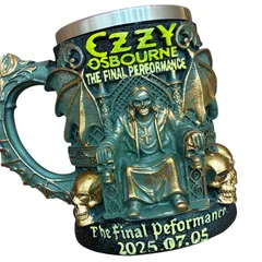 オジーオズボーン Ozzy Osbourne ブラックサバス Black Sabbath マグカップ コップ 3D Back to the Beginning インテリア ロック メタル 置き物 海外輸入品 ドクロ スカル 小物入れ 記念品