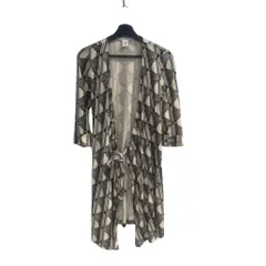 ダイアンフォンファステンバーグ DIANE von FURSTENBERG カーディガン 総柄 オフホワイト 黒 ブラック ■WGAのサムネイル