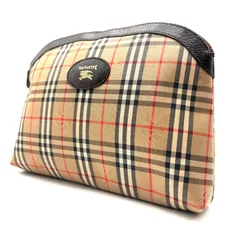 【極美品✨】BURBERRY vintage clutchbag バーバリー ヴィンテージ クラッチバッグ シャドーホース ノバチェック オーバル型 男女兼用