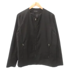 ユニオンステーション UNION STATION 美品 ノーカラージャケットブルゾン ジップアップ M 黒 ブラック /YJのサムネイル