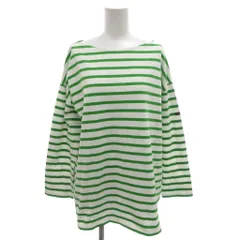 ルミノア Leminor バスクシャツ カットソー 長袖 3 白 ホワイト 緑 グリーン ボーダー /FF