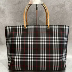 BURBERRY バーバリー ノバチェック ハンドバッグ チェック柄 ブラック キャンバス　レザー BURBERRY LONDON バーバリーロンドン レディース メンズ ユニセックス ブランドバッグ 大容量 通勤 通学