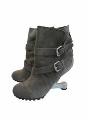 UNITED NUDE】ホワイト/グレー 厚底ブーツ - メルカリ