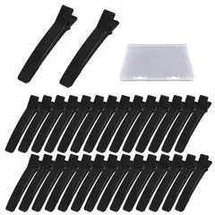 【数量限定】【大人気】NYANDELMO パーツ ブラック ヘアアクセサリー 金具 髪留め 曲がりやっとこピン 6cm ヘアピン 約30個入り ヘアクリップ