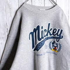 【入手困難】90s～00s Disney Vintage 古着 ミッキー Mickey グレー スウェット トレーナー #c4