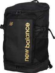 ニューバランス New Balance TOP LOADING BACKPACK 35L バックパック リュック 撥水ファスナー 水や汚れに強い ノートPC用ポケット 水筒ホルダー 通学 通勤  AC3021S BLG ブラック/ゴールドのサムネイル