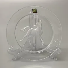 HOYAクリスタル(ホヤクリスタル) プレート新品同様  - クリア 馬