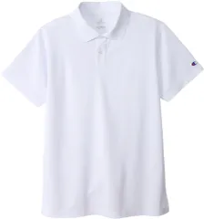 チャンピオン Champion ポロシャツ メンズ POLO SHIRT 半袖 トップス 無地 吸汗速乾 抗菌防臭 バスケ ゴルフ 部活 練習 トレーニング 通勤 通学 C3-XS396  C3XS396 010 ホワイト