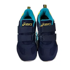 asics アシックス スクスク アイダホ MINI 3 ネイビー×イエロー 20.0cm キッズスニーカー【IV3】