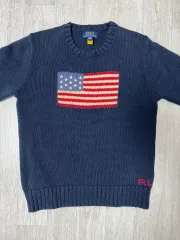 ポロラルフローレン 星条旗 ネイビー ニット ほぼ新品