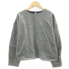 オペークドットクリップ OPAQUE.CLIP カットソー 長袖 チェック柄 38 M ブラック 黒 /YM31