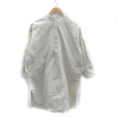 アーバンリサーチ ドアーズ URBAN RESEARCH DOORS シャツワンピース ひざ丈 長袖 スリットネック ONE オフホワイト /SM4