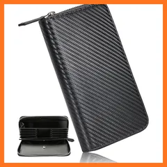 【新品】 [Sollman] 財布 メンズ 長財布 本革 牛革 大容量 じゃばら BOX小銭入れ スキミング防止 YKKファスナー ギフト ブラック 1