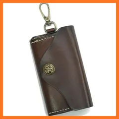 【新品】 [NM.element] モカブラウン カラビナ付き ヴィンテージ キーケース 鍵ケース メンズ レディース カード入れ スマートキーケース スマートキー対応 本革 ヌメ革 牛革 皮 5連 5本 キーリング とちぎれざー キーホルダー 鍵入れ 車 1