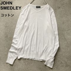 未使用・タグ付きJOHN SMEDLEY半袖ニットTシャツ アーモンド L英国製 