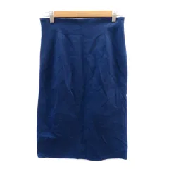 マカフィー MACPHEE トゥモローランド タイトスカート ひざ丈 スリット 36 S 紺 ネイビー /YK9