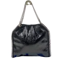 STELLA McCARTNEY ステラマッカートニー トートバッグ ファラベラ ミニ 495151 FW14 ブラック フェイクレザー×ポリエステル レディース 2WAY シルバー金具 美品