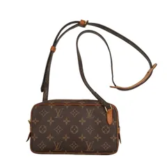LOUIS VUITTON ルイヴィトン ショルダーバッグ モノグラム マルリー バンドリエール M51828 ブラウン PVC レザー ユニセックス ポシェット 美品