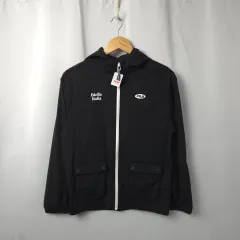 レディース XS-S FILA フィラ ブラック ウィンドブレーカー ジャケット ジップアップ