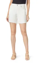 ハビチュアル レディース ボトムス デニムパンツ ショートパンツ Habitual Skylaraw Hem Cutoff Denim Shorts White ホワイト