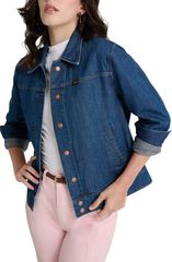 랭글러 레이디스 하의 데님 팬츠 재킷 Wrangler x Stranger Things Nancy Denim Jacket Classic Blue 블루