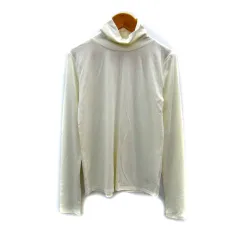 オペークドットクリップ OPAQUE.CLIP カットソー 長袖 ハイネック 無地 36 S オフホワイト /SY22