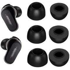 (214QC2B3) ブラック 3ペアセット S/M/L 装着感向上 フィット感 遮音性 Case the in Fit 記憶フォームイヤーチップ ウレタン製イヤーピース II用 Earbuds QuietComfort Bose イヤーピース 低反発