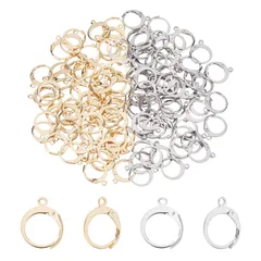 フープイヤリング レバーバック フランス式 フレンチフック ピアスパーツ フランスフープ ステンレス鋼色 2色 ゴールド フックピアス イヤクリップ クリップオン 120個 イヤリング パーツ DIY UNICRAFTALE ハンドメイド用 耳飾り アクセサリ