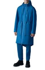 マッカージュ メンズ アウター ジャケット・ブルゾン コート Mackage BrodenZ Long Hooded RaincoatideFog Blue ブルー