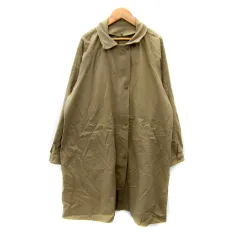 ケイビーエフ KBF アーバンリサーチ ステンカラーコート スプリングコート ロング丈 無地 ジップアップ ONE ベージュ /SY5