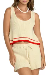 ビラボン レディース アウター パーカー・スウェット セーター コットン Billabong Summery Nights Cotton Trapeze Sweater Tank Whitecapのサムネイル