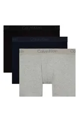 カルバンクライン メンズ アンダーウェア ボクサーパンツ Calvin Klein UltraSoft Stretch Modal 3Pack Boxer Briefs Black Shore Grey ブラック