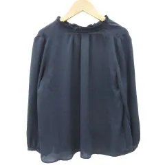 ロペピクニック ROPE Picnic ブラウス カットソー 長袖 38 M ネイビー 紺 /YM1
