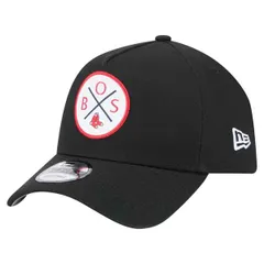 ニューエラ メンズ アクセサリー 帽子 Mens New Era Black Boston Red Sox 9FORTY AFrame Adjustable Hat Black ブラック