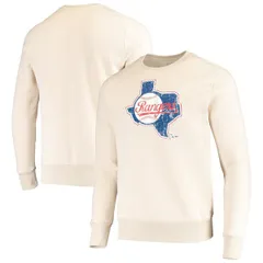 マジェスティック メンズ アウター パーカー・スウェット シャツ フリース Mens Majestic Threads Oatmeal Texas Rangers Fleece Pullover Swのサムネイル