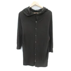 ズッカ zucca カーディガン ロング丈 フード付き M カーキ /SM22