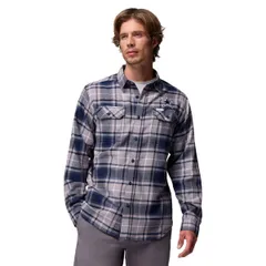 【送料無料】 コロンビア メンズ パーカー・スウェット アウター Mens Columbia Navy Dallas Cowboys Flare Gun LongSleeve ButtonUp Flannel Shirt Navy