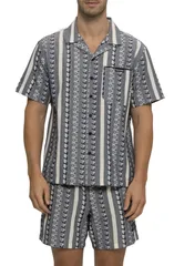 マウイアンドサン メンズ トップス シャツ Maui Sons Dobby Fin Camp Shirt Slate スレート
