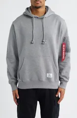 アルファインダストリーズ メンズ アウター パーカー・スウェット コットン フリース Alpha Industries Utility Pocket Cotton Fleece Hoodie Mediのサムネイル