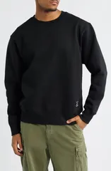 アルファインダストリーズ メンズ アウター パーカー・スウェット クルーネック シャツ コットン ロゴ フリース Alpha Industries Logo Patch Cotton Fleece Cのサムネイル