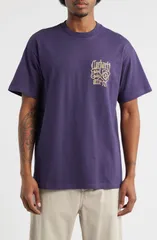 カーハート メンズ トップス Tシャツ コットン グラフィック Carhartt Work In Progress Commuting Tales Organicotton Graphic TShirt Lokers